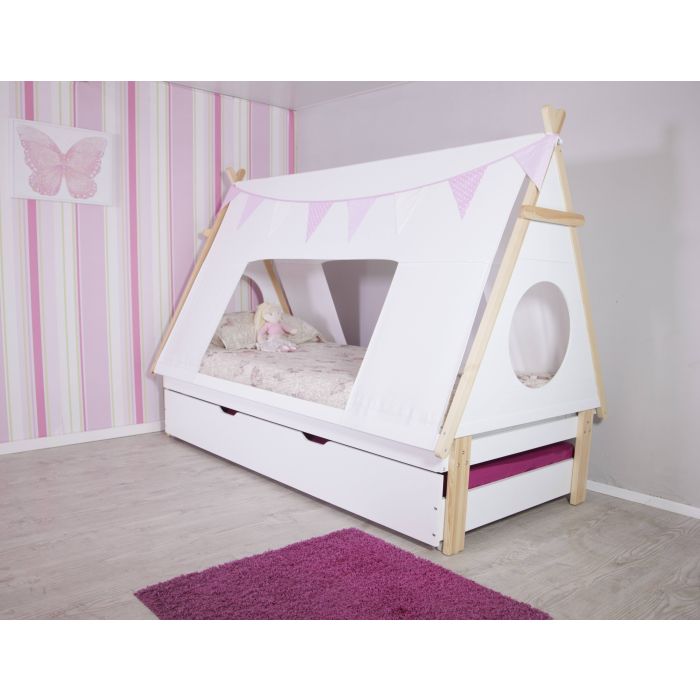 Kid's Teepee Tent Bed Frame & Trundle