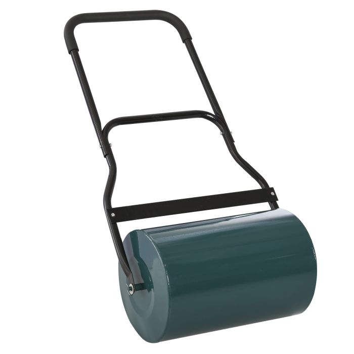 40L Lawn Roller Drum Scraper Bar Collapsible Handle Water or Sand Filled ?32cm Green