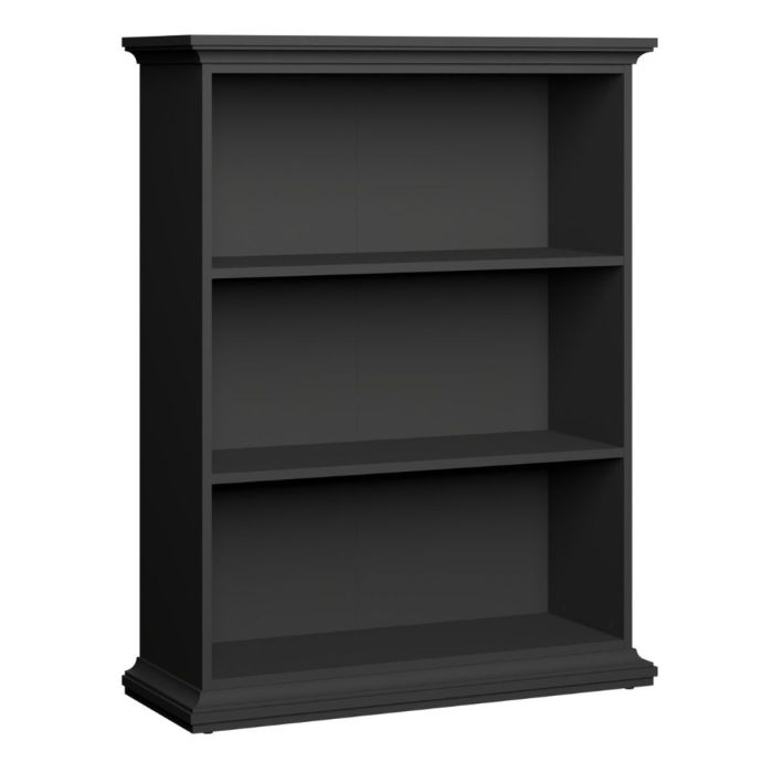 Ewelina Modern Design Low Height Bookcase - Matt Grey
