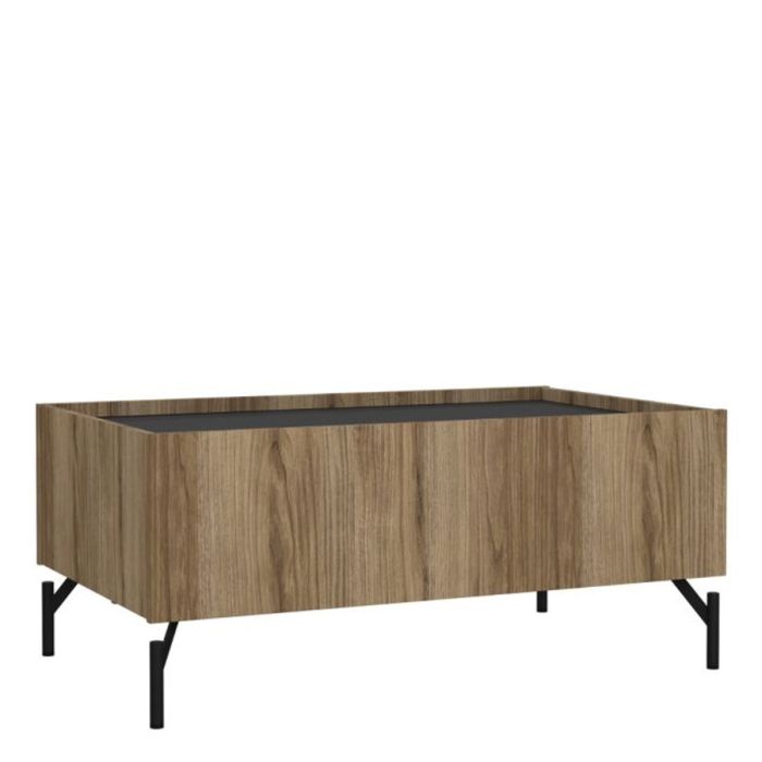 Donna Coffee Table with 2 Drawers - Oak and Black