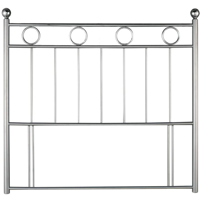 London Silver Chrome Metal Headboard Kingsize 5ft