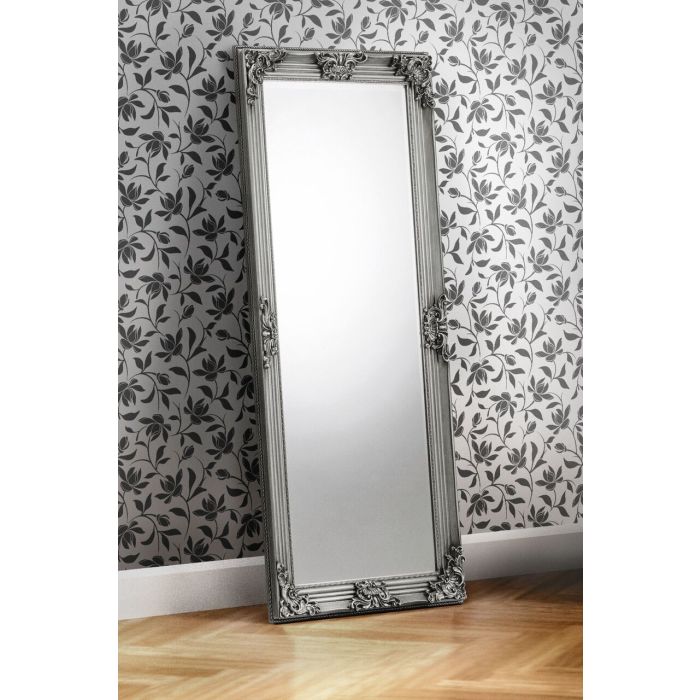 Rococo Pewter Lean-To Dress Mirror
