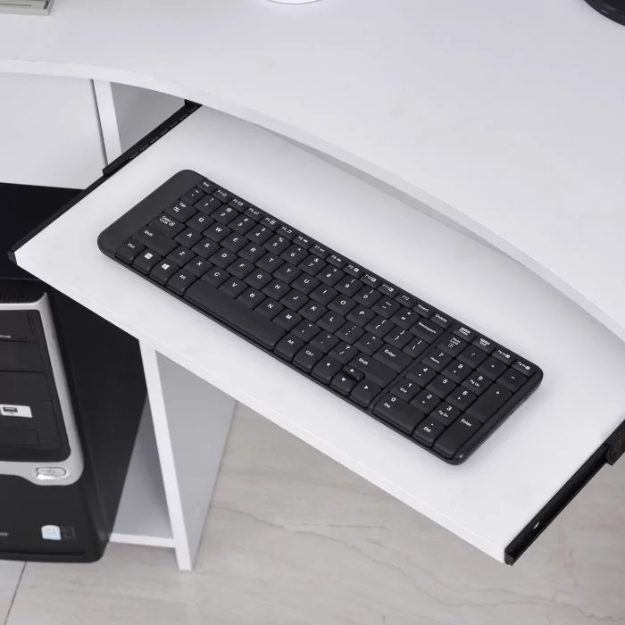 L desk keyboard deals tray