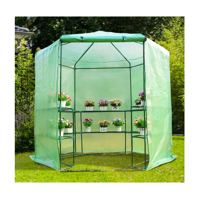  Walk-in 3-Tier Portable Greenhouse