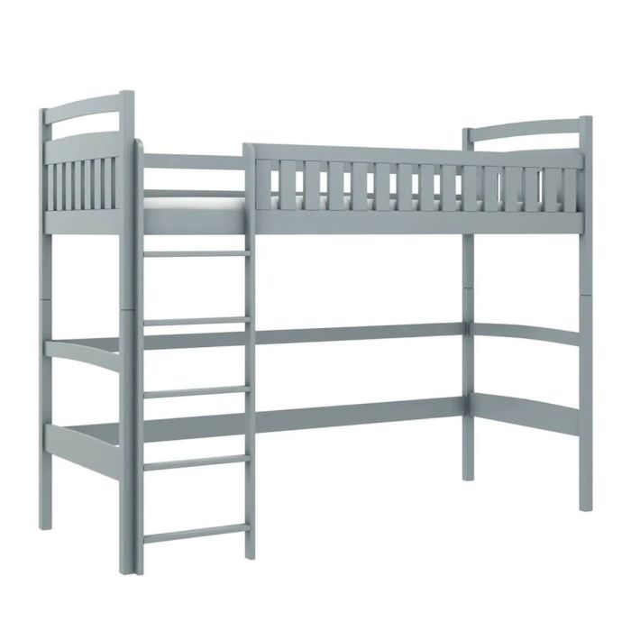 Winston Knox Wooden Loft Bed Frame - Grey