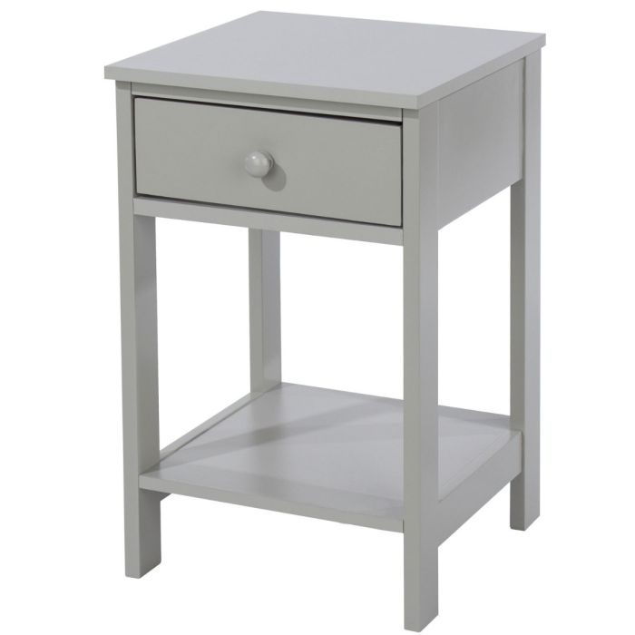 Shaker 1 Drawer Petite Bedside Cabinet - Grey