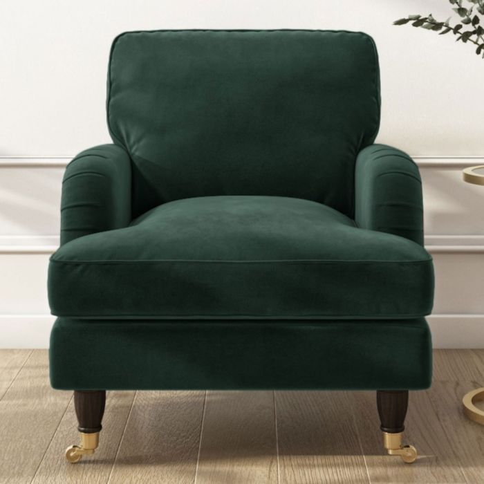 Dark Green Velvet Armchair