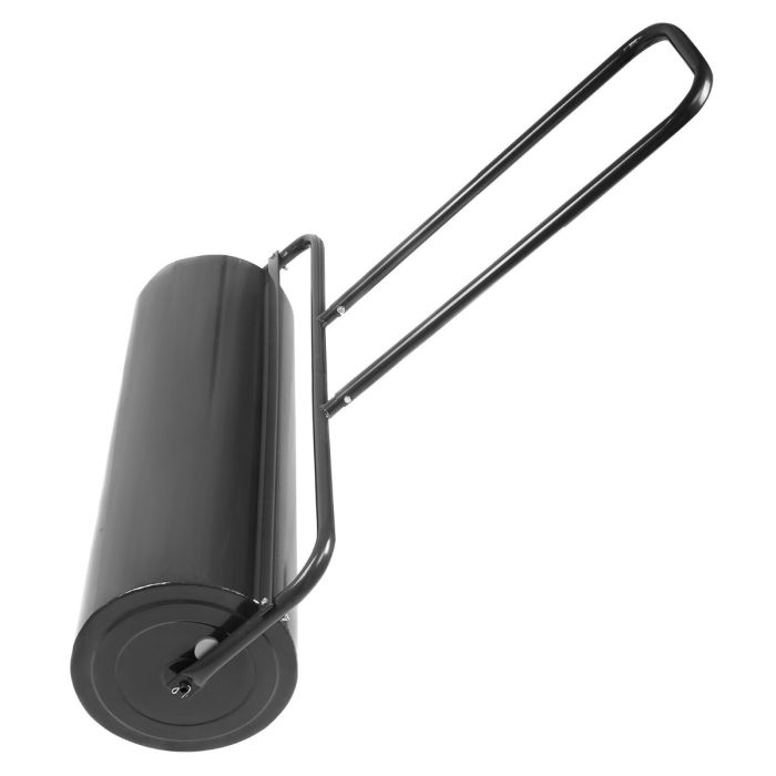 63L Heavy-Duty Garden Grass Roller with U-shaped Handle-Black