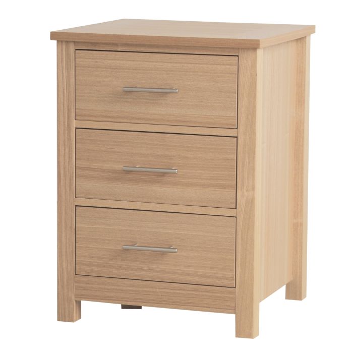 Oakridge 3 Drawer Bedside Cabinet - Oak