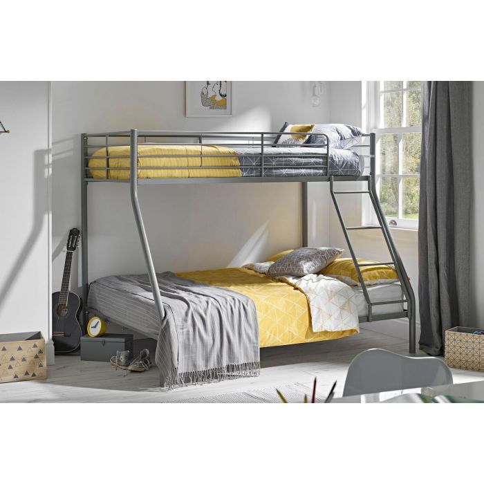 Primo Silver Metal Triple Sleeper Bunk Bed