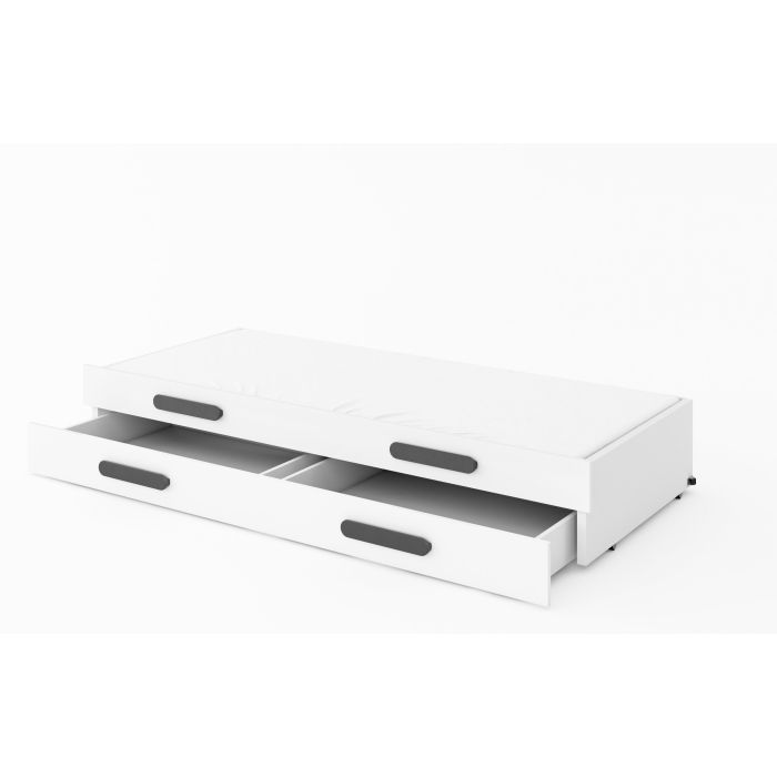 Reily Under Bed Drawers with Trundle Bed - White Handle
