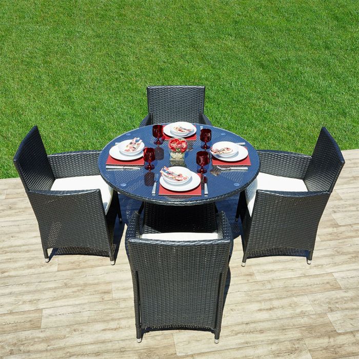 Rattan 4 Seater Garden Table and Chair Set