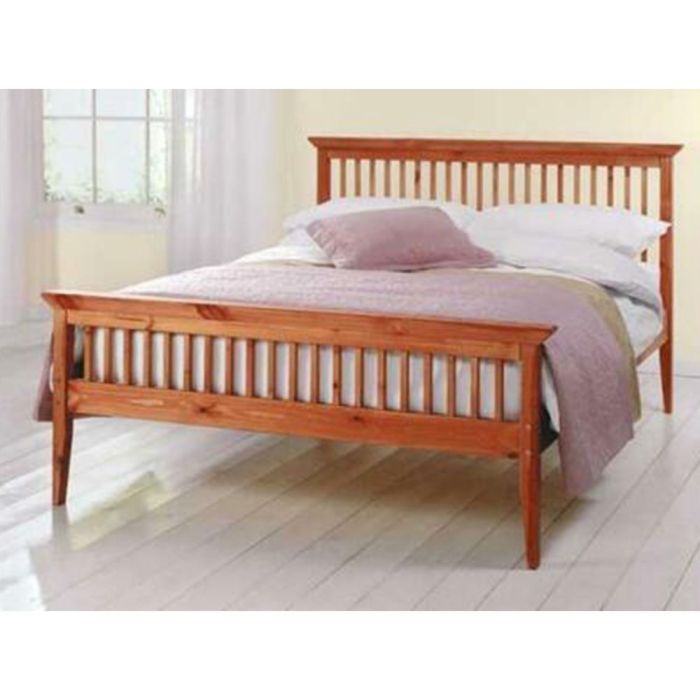 Shaker Wooden 4FT6 Double Bed Frame - Pine
