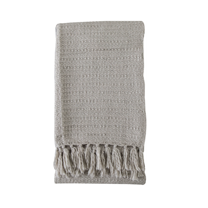 Canton Woven Acrylic Throw - Luxurious Warmth for Any Space - Natural