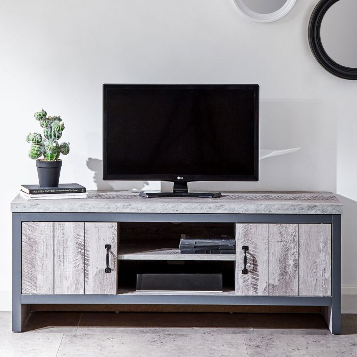 Boston 2 Door Tv Unit Grey