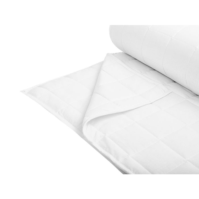 Duvet White Polyester Blend Single Size 135 x 200 cm All-season Buttoned Quilted 