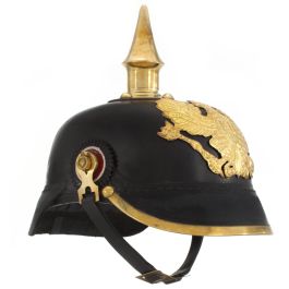 Korinthische helm (replica) van Historisch Museum, voor LARP/ Liverollenspellen, met veerbosch, replica van een antieke Griekse helm, MS155