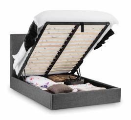 Sorrento Slate Grey Ottoman Storage Bed - Kingsize 5ft