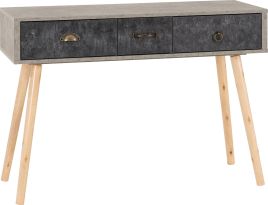 Nordic 3 Drawer Occasional Table - Concrete Effect Charcoal