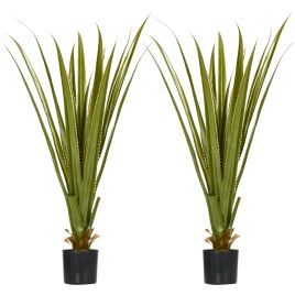 Artificial Agave Succulent Plants in Pot - Set of 2