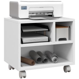 Scott 2-Tier Printer Stand with Storage Under Desk Printer - White