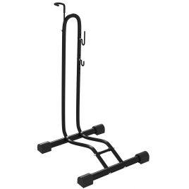 SPORTEDGE Vertical & Horizontal Bike Rack Bicycle Storage Stand with Adjustable Hooks, Fits 6"-28" and 700c Bikes