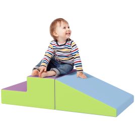 Scott 2 Piece Soft Play Set for Toddler Climb and Crawl - Blue