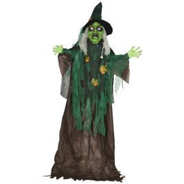 Yangon 6ft Animated Halloween Witch Decoration - Mulit Colour