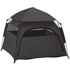 PAWSTER Foldable Dog Cat Tent with Water-Resistant Oxford, Carry Bag for Extra Large Dog, Charcoal Grey