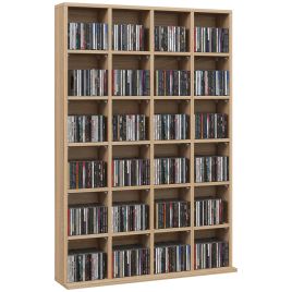 Scott CD Storage Unit with Adjustable Shelves 89 x 130.5 cm - Natural Wood
