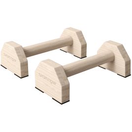McAlpin Wooden Parallettes Bars Push up Handles for Home Gym - Natural Wood