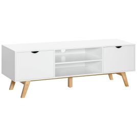 Particle Board 4-Compartment Media Unit White