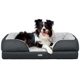 Shelley Calming Dog Bed with Removable Cover for Medium Dogs - Charcoal Grey