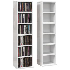 Scott Set of 2 CD Storage Units - High Gloss White