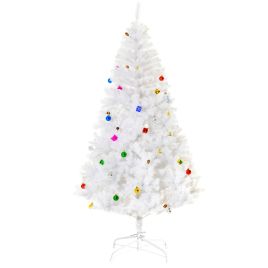 Debbie 6ft Snow Artificial Christmas Tree with Metal Stand Decorations Home Seasonal Elegant Faux - White