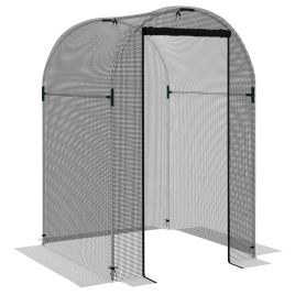 Galvanized Steel Fruit Cage with Zipped Door - Black