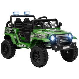 AIVAGO 12V Battery Powered Kids Ride On Car, Electric Truck w/ Spring Suspension, Remote, Music Horn Lights - Green