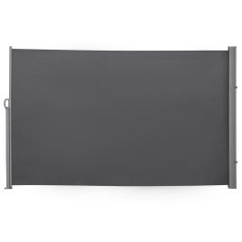 Retractable Sun Side Awning Screen Fence Patio Garden Wall Balcony Screening Panel Outdoor Blind Privacy Divider (3x1.8M, Grey)