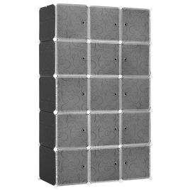 Cube DIY Wardrobe Portable Interlocking Plastic Modular Closet Bedroom Clothes Organiser Storage Cabinet