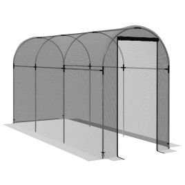 SUNVISTA 360 x 120cm Mini Polytunnel Greenhouse, Black