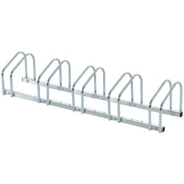 Bike Stand Parking Rack Floor or Wall Mount Bicycle Cycle Storage Locking Stand (5 Racks, Silver)