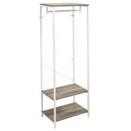 Scott Hallway Coat Rack and Shoe Bench - Grey