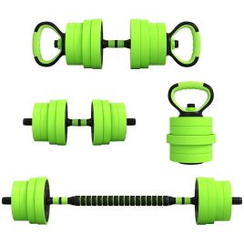 McAlpin 30kg Four-In-One Adjustable Weight Dumbbells Set - Green