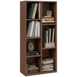 Scott Seven-Cube Bookcase - Walnut Wood Effect