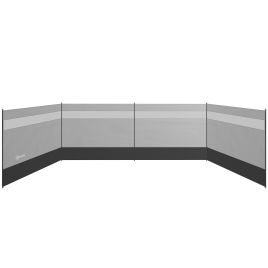 Jones Camping Windbreaker with Clear Windows 725 x 140cm - Grey