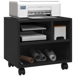 Scott 2-Tier Printer Stand with Storage Under Desk Printer - Black