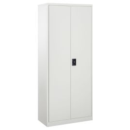 Cool Rolled Steel Tall Office Lockable Filing Cabinet 2 Doors 4 Internal Adjustable Shelves Bookcase Cabinet Storage Unit