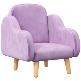 Wooden Frame Toddler Children Mini Sofa with Arm Rest - Purple