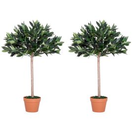3ft Artificial Olive Tree Indoor Plant Greenery for Home Office Potted in An Orange Pot Set of 2