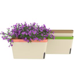 SUNVISTA Set of 3 Self Watering Plant Pots Outdoor